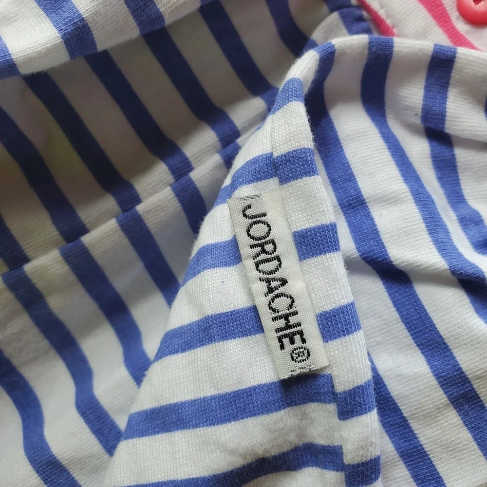 Vintage JORDACHE byTalk of the Town Baby Girl's Dres Striped Romper Style Sz 12M